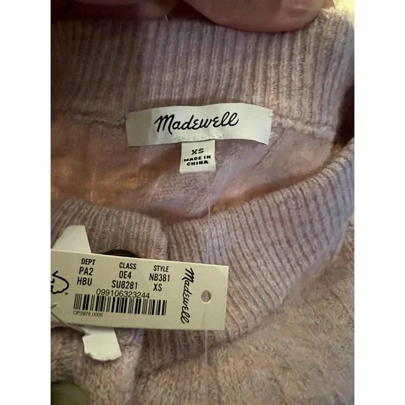 NWT Madewell Striped Bowden Henley Sweater in Coziest Yarn size XS - Picture 5 of 5